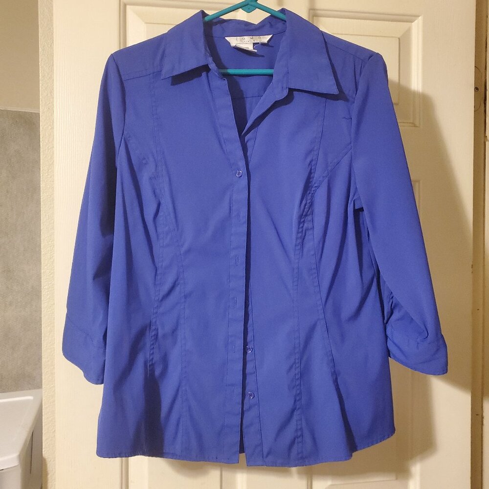 Como Stretch Button Down Shirt Size L